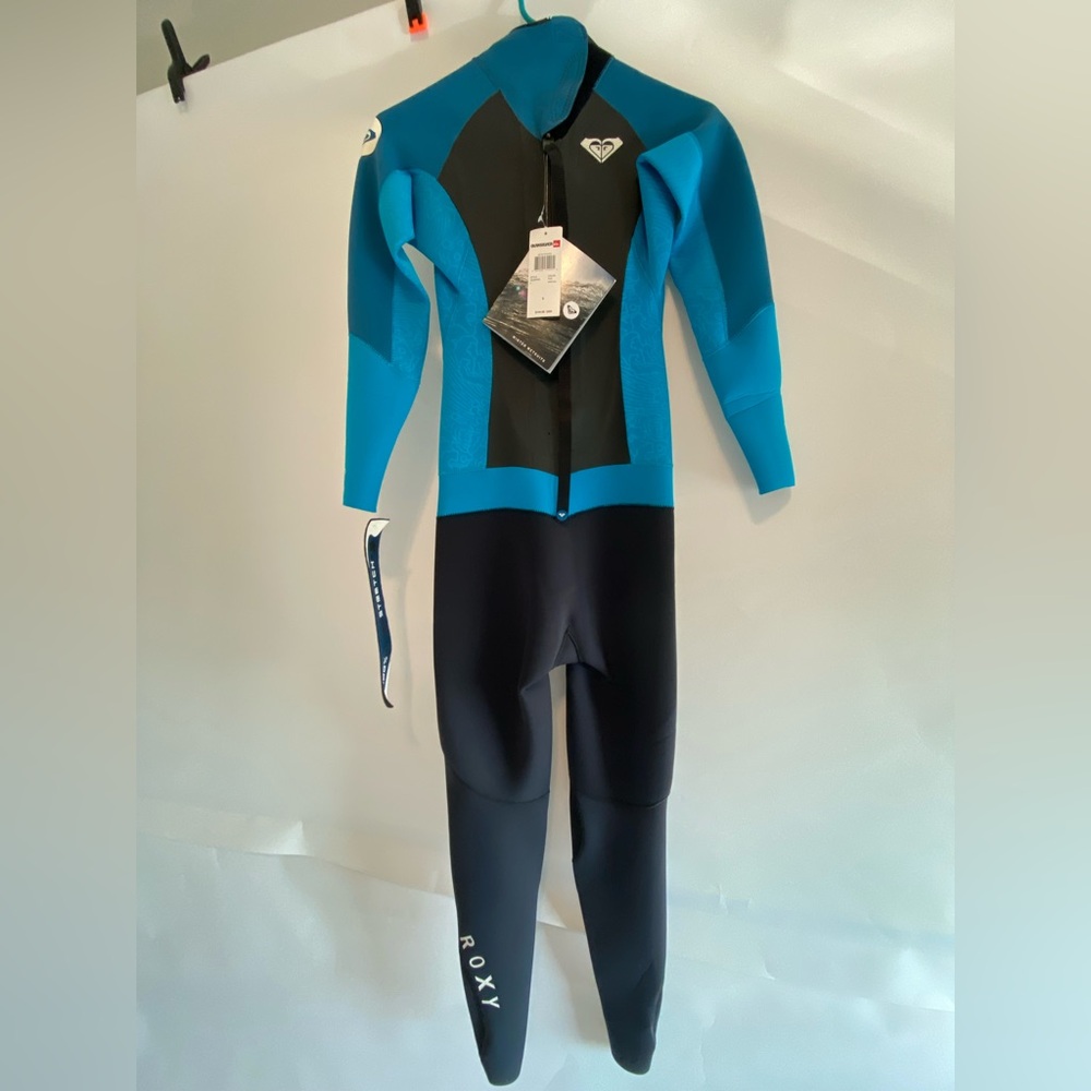 Roxy Women's Teal and Black Full Suit Wetsuit - Picture 3 of 11